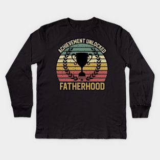 Achievement Unlocked Fatherhood Kids Long Sleeve T-Shirt